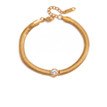 The Bezel Herringbone Bracelet | Halo