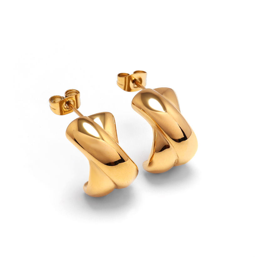 Interlock Stud Earrings | Halo