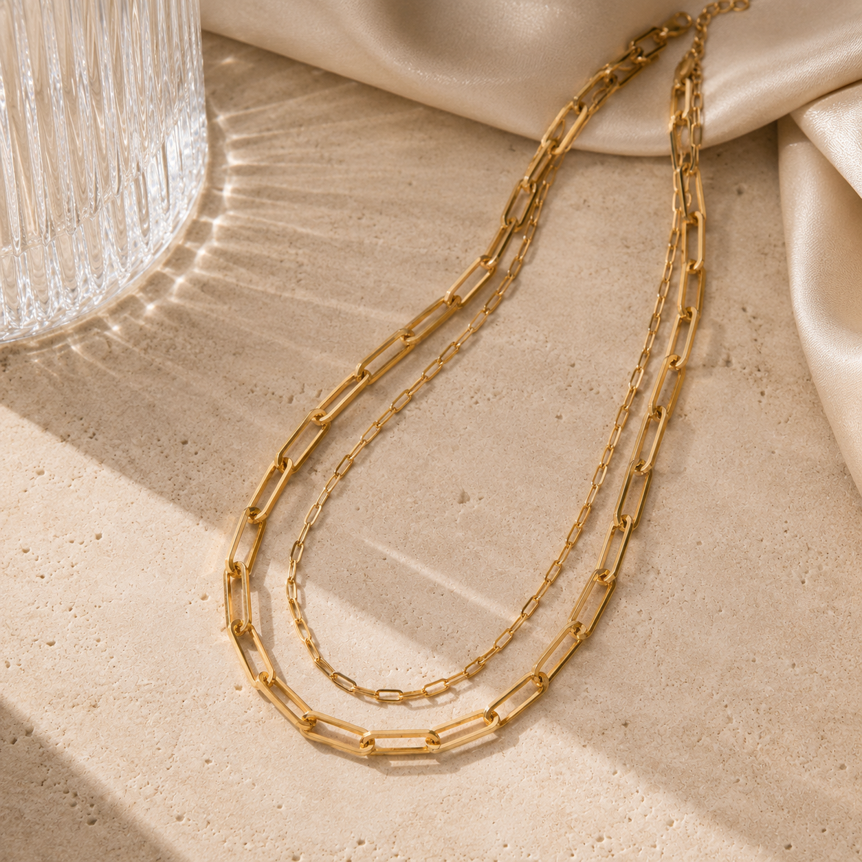 The Layered Paperclip Necklace | Halo